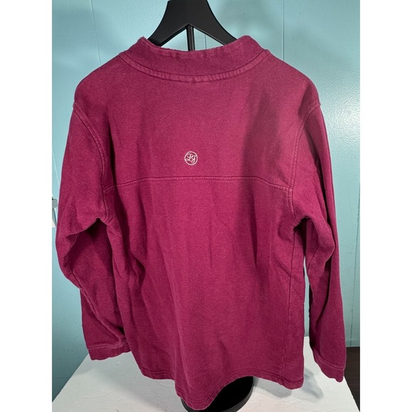 Lauren James Co Preptic 1/4 Sleeve Pullover Large Maroon - Picture 4 of 5